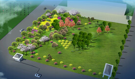 工厂局部绿化设计案例效果图