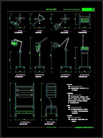 美容院器材 美疗设备CAD图块