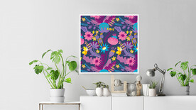 50X50厘米装饰画素材矢量花