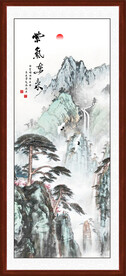 竖幅山水画