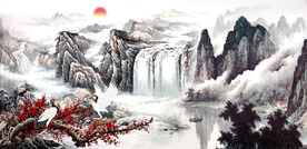 旭日东升 江山如画