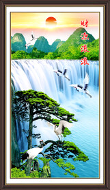 竖幅山水画