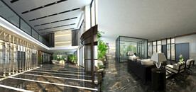 酒店大厅休息区3d模型