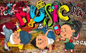 欧美风MUSIC酒吧KTV壁画