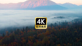 短视频素材航拍山顶云海美景