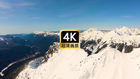 短视频素材航拍雪山美景
