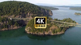 短视频素材航拍跨海面海大桥车流