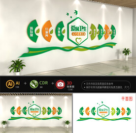 爱国卫生七个专项文化墙