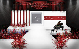 白红韩式婚礼效果图