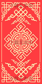 蒙古族传统花纹红