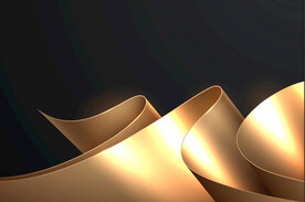 金色黑色波浪背景