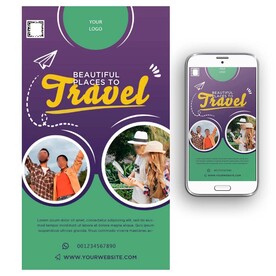 背包客旅行海报