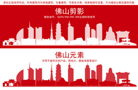 佛山地标建筑剪影