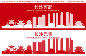 长沙地标建筑剪影