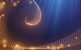 金色蓝色光点背景