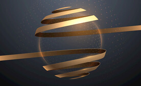 金色球体黑色背景