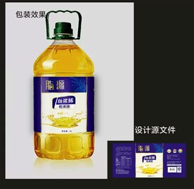 食用油包装效果图 平面图