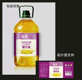 食用油包装效果图 平面图