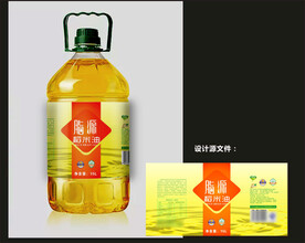 食用油包装效果图和平面图 