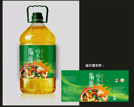 食用油包装效果图和平面图 