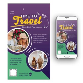 背包客旅行海报