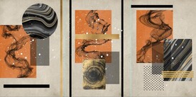 北欧风抽象几何形状装饰无框画