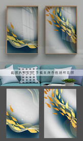 轻奢抽象鱼装饰画