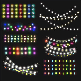 彩灯霓虹灯图层