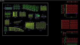 各种竹篱笆样式CAD图纸