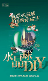 地产圣诞节水晶球DIY展板