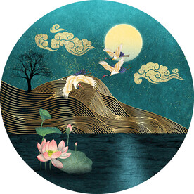 新中式圆形地毯