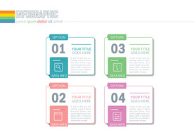 商务PPT四个分项信息图表