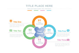 商务PPT四个分项信息图表图文