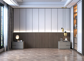 现代卧室场景空景效果图