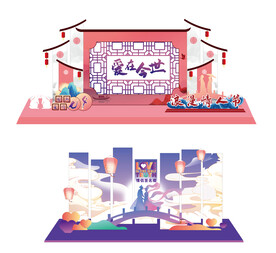 浪漫七夕地产美陈