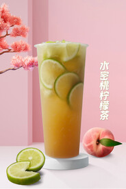 柠檬水蜜桃茶