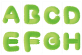 毛绒字母