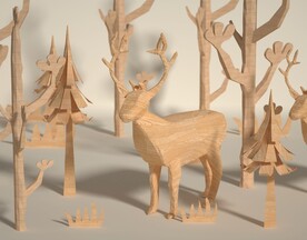 C4D鹿低面建模LOWPOLY