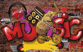 欧美风MUSIC酒吧KTV壁画