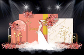 橘色婚礼效果图