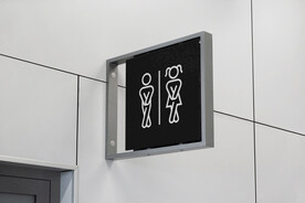 厕所导视标牌贴图 样机室内效果