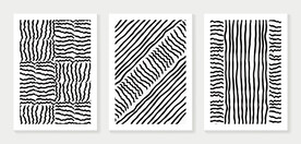 黑白线条装饰画