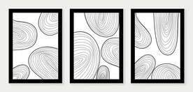 黑白线条装饰画