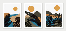 植物山脉装饰画