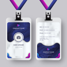 公司企业胸牌工作证设计模板