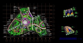 小区中心绿地 景观植物配置图