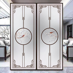 高清分层彩白彩屏风打印图