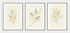简约植物叶子装饰画