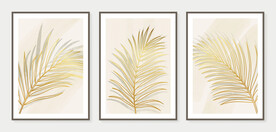 简约植物叶子装饰画