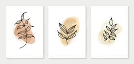 简约植物叶子装饰画